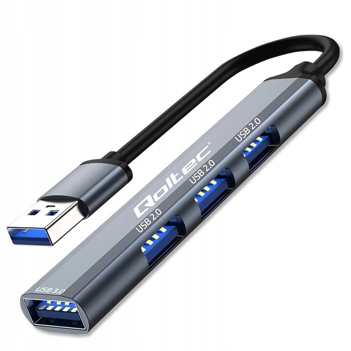 Hub Qoltec adapter Usb 3.0 4w1 Usb 3.0 3x Usb 2.0