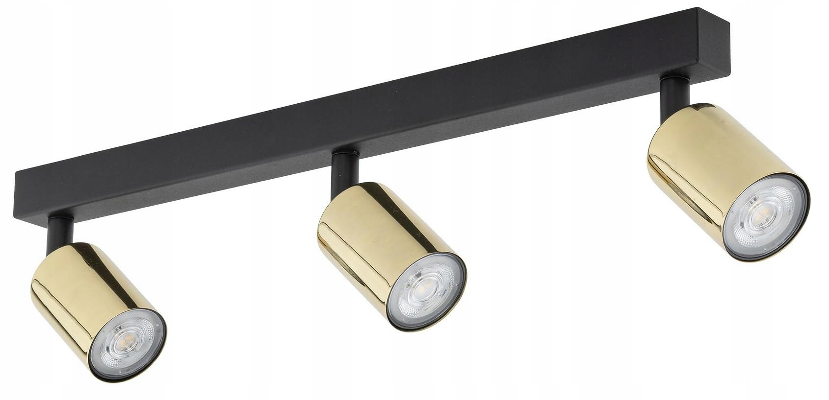 Stropná lampa Spot Top Čierna Zlatá 3xGU10 Závesná lampa Kabinet Izba Dom