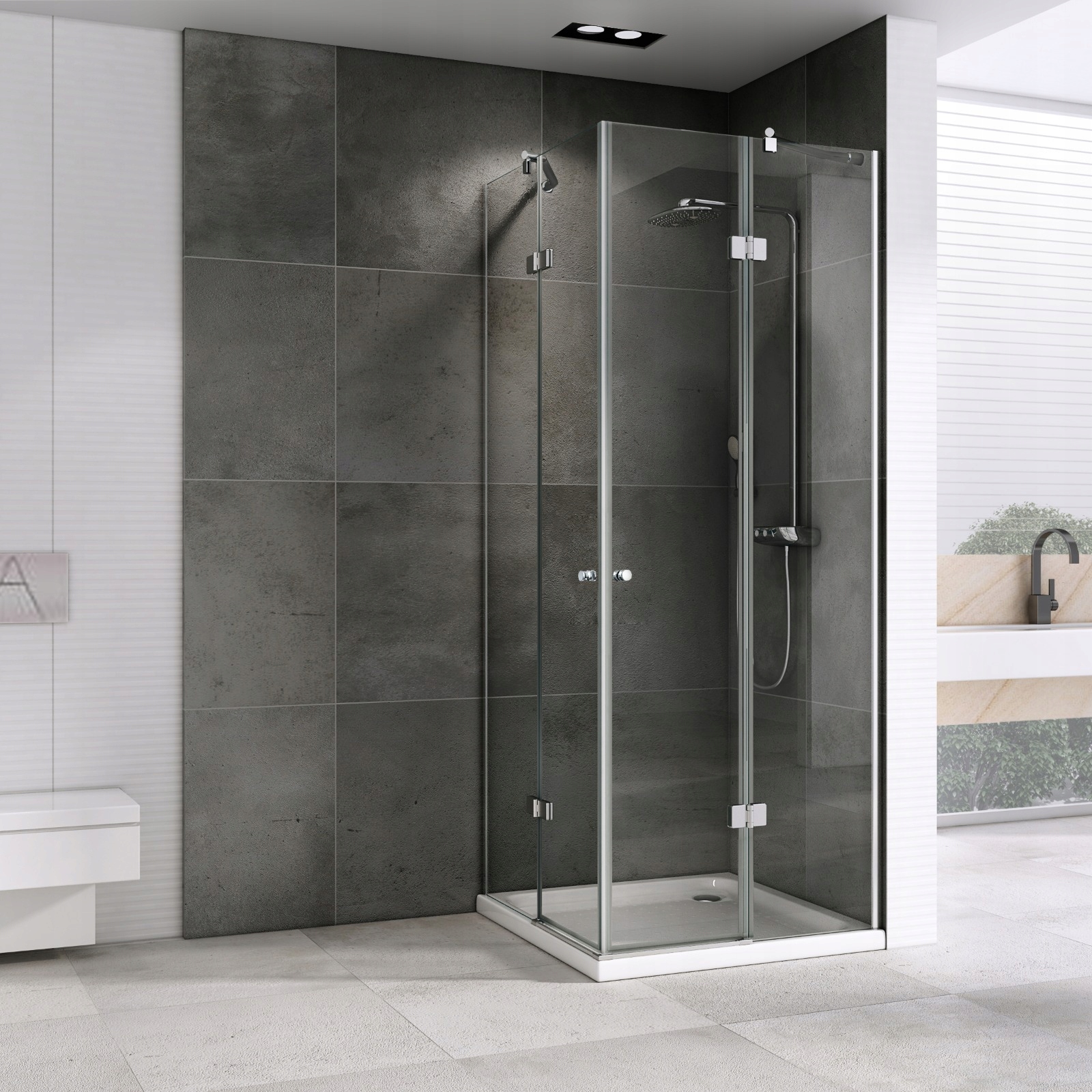 KABINA PRYSZNICOWA UCHYLNA DSD4000 -LEYDEN 100x120 Szerokość 100 cm