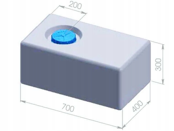 Zbiornik na wodę czystą 70l do przyczepy kempingowej kampera Aplast Marka APLAST