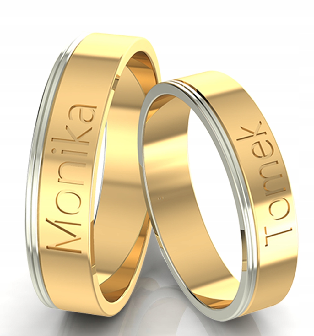 Obráčky Z Dvoubarevného Zlata Bílé Žluté Ryzost 585