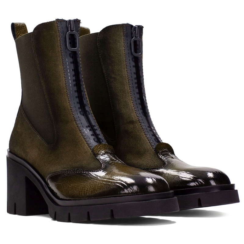 Dámské kotníkové boty Hispanitas HI254280 ROCK-I25 Army olivová Kůže Vel. 37