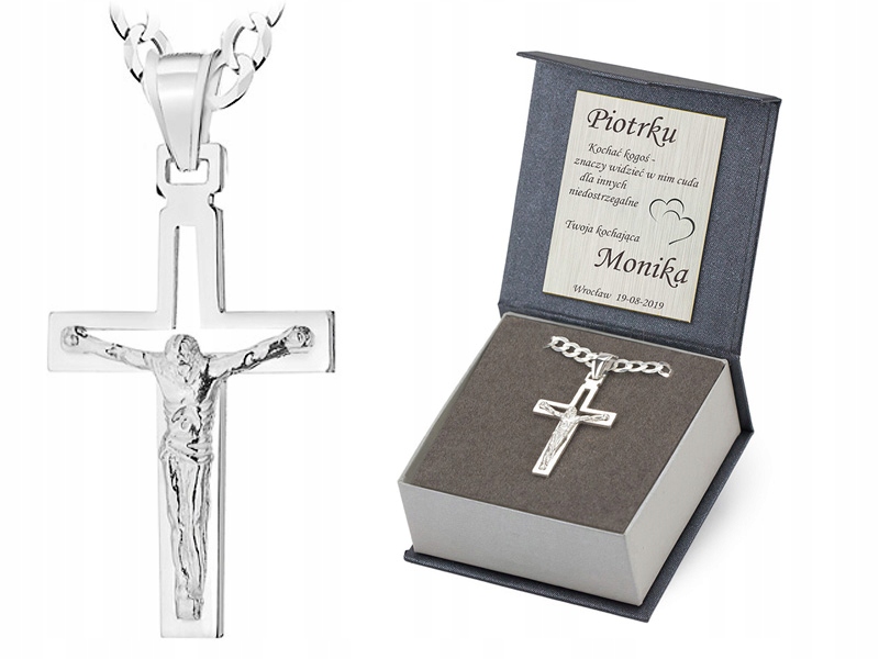 Pánský set ze stříbra ryzost 925 kříž a Řetízek
