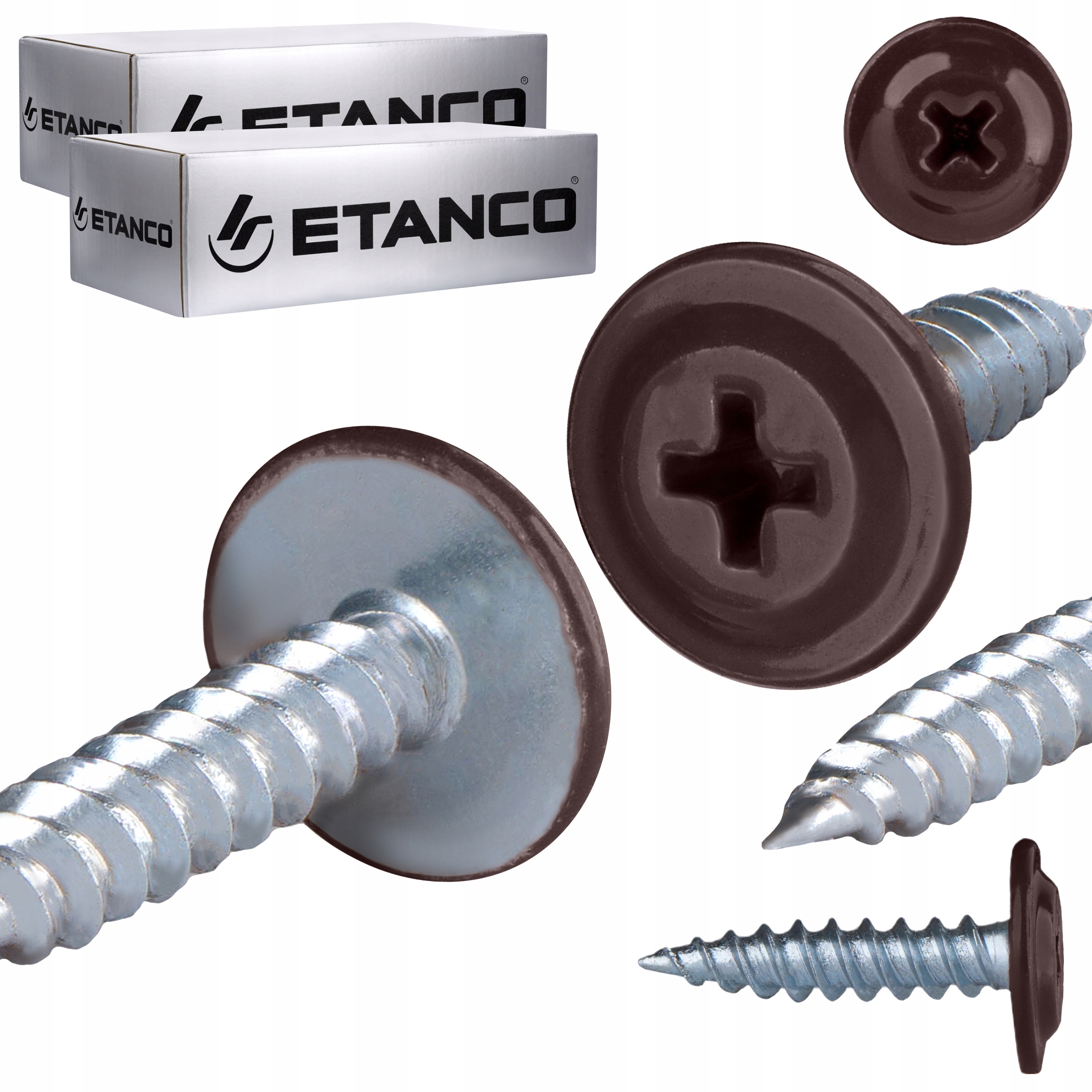 Podložkové šrouby do dřeva 4,2 x 19 mm Ral 8017 500 ks Etanco Gm-s