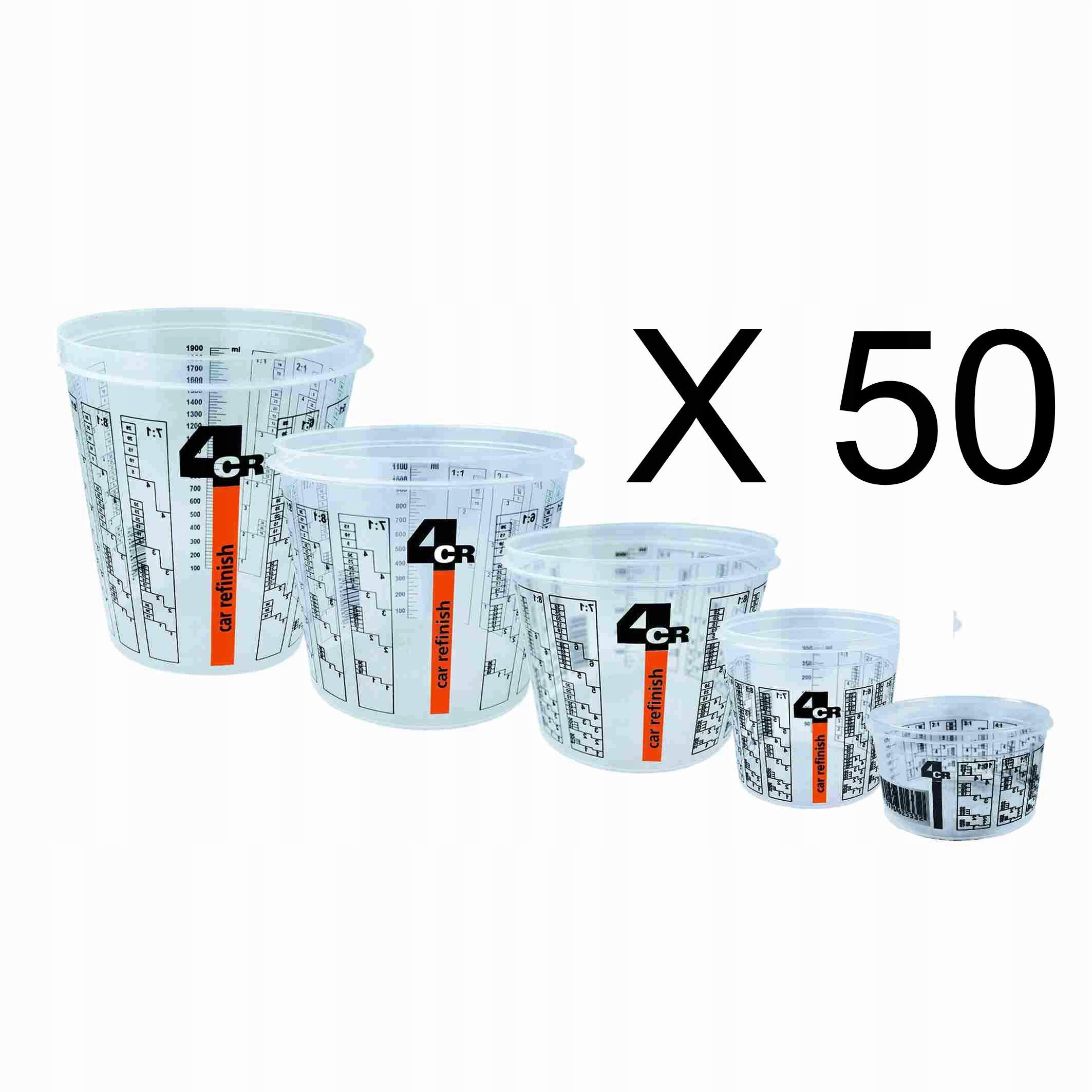 

50 x 4CR 7700 Kubki do mieszania lakieru 1400 ml