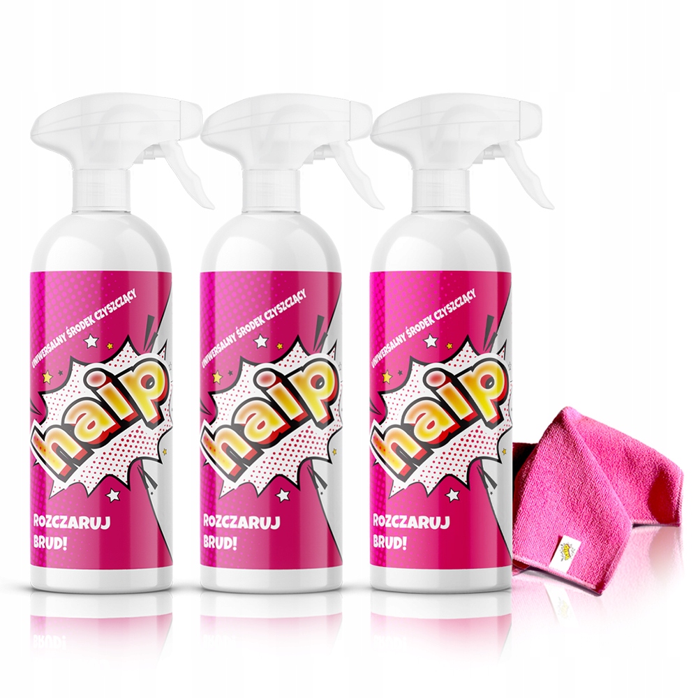 Levně 3x Silný Čisticí prostředek Univerzální kapalina Haip 750 ml mikrovlákno