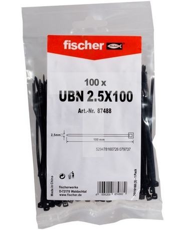 

Opaski zaciskowe Fischer 87488 2,5 mm x 100 mm