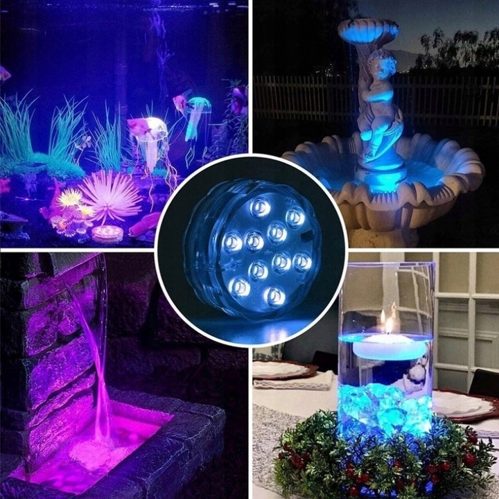 OŚWIETLENIE BASENU PODWODNE BASENOWE 4Szt LAMPKA LED DO BASENU Z 2xPILOT EAN (GTIN) 5704880244022