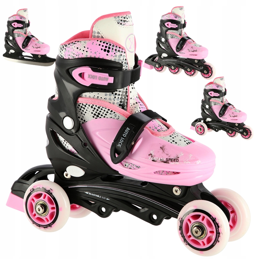 Rekreační Kolečkové Brusle Brusle 2v1 4v1 Rollerblades Nastavitelné Brusle Na Led pro dívky