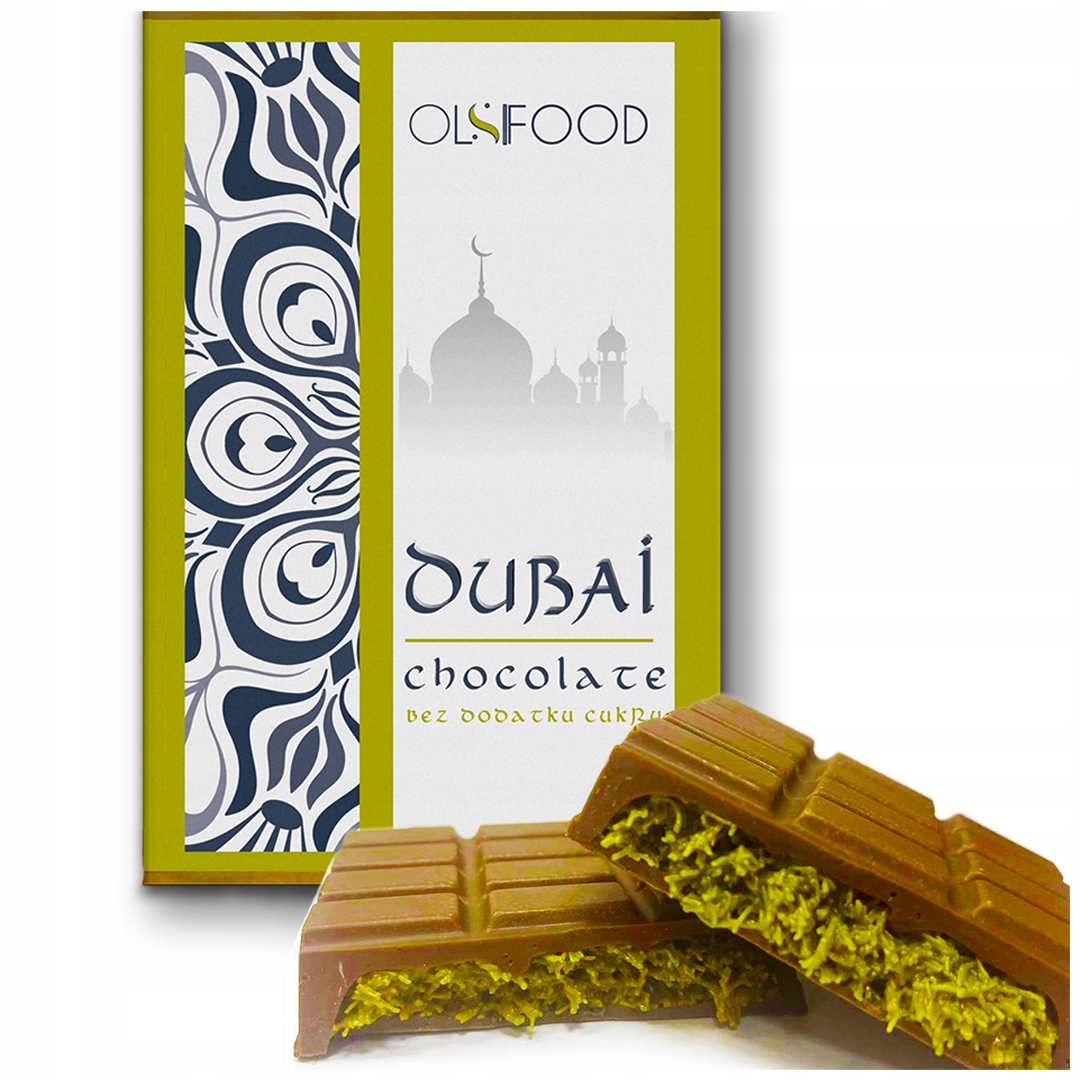 Levně Dubajská Čokoláda bez přidaného cukru – Viralová čokoláda Dubai 190 g
