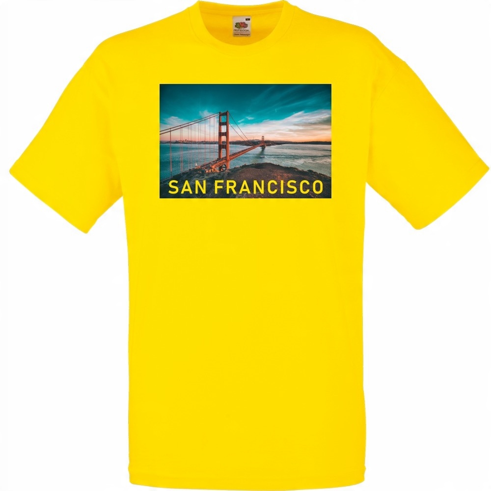 

Koszulka miasto San Francisco Usa M żółta jaskrawa