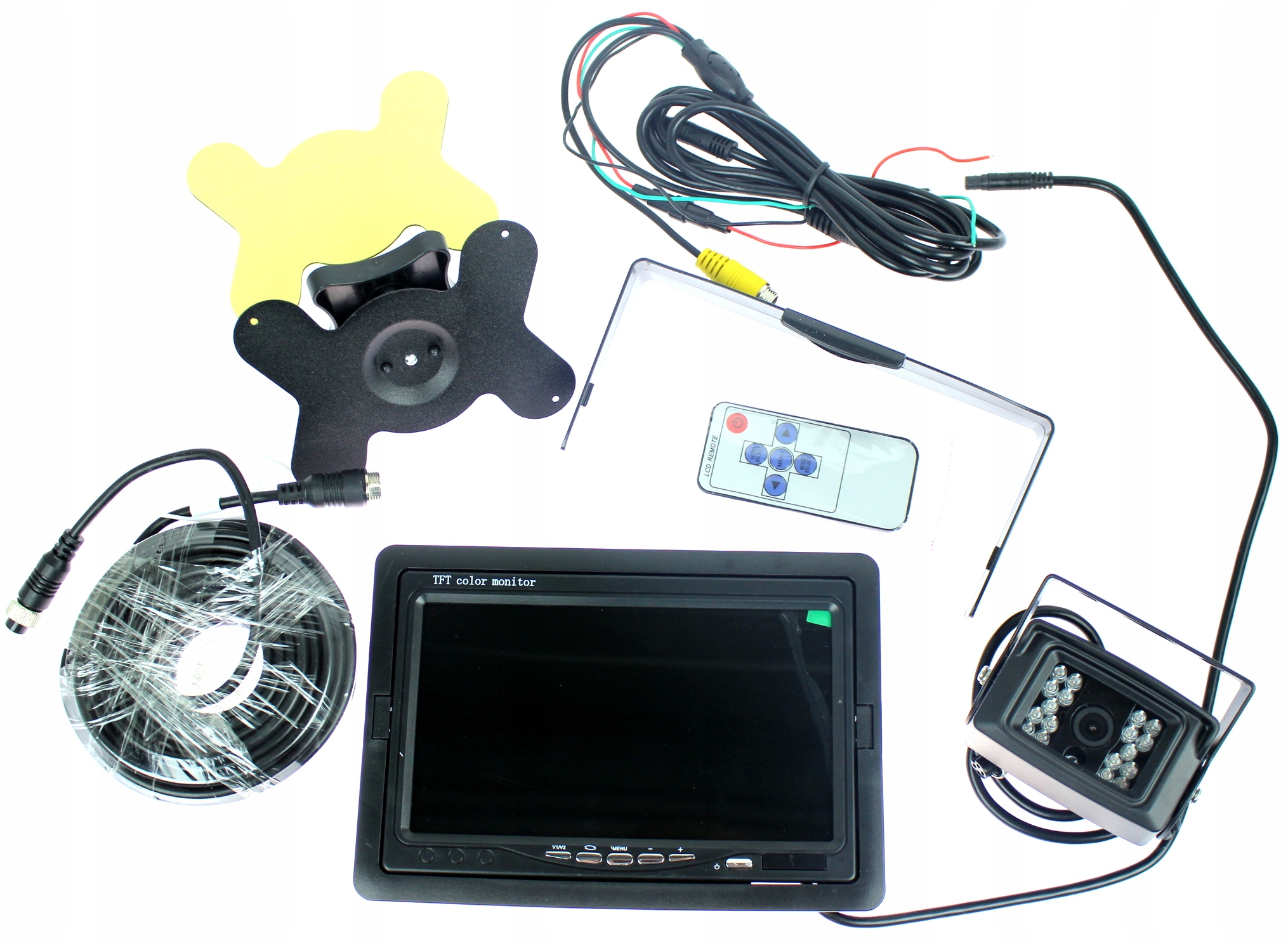 MONITOR 7' CALI + KAMERA COFANIA + KABEL 4PIN 15M