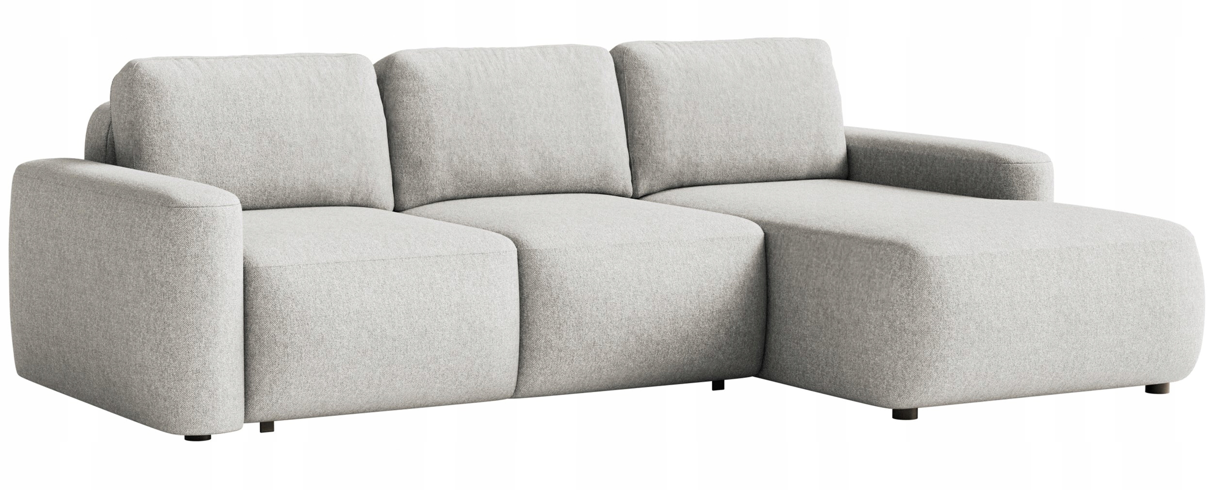 Rohová Sedací Souprava s funkcí spaní Carnos mini šedobéžová žinylka Easy Clean pravá