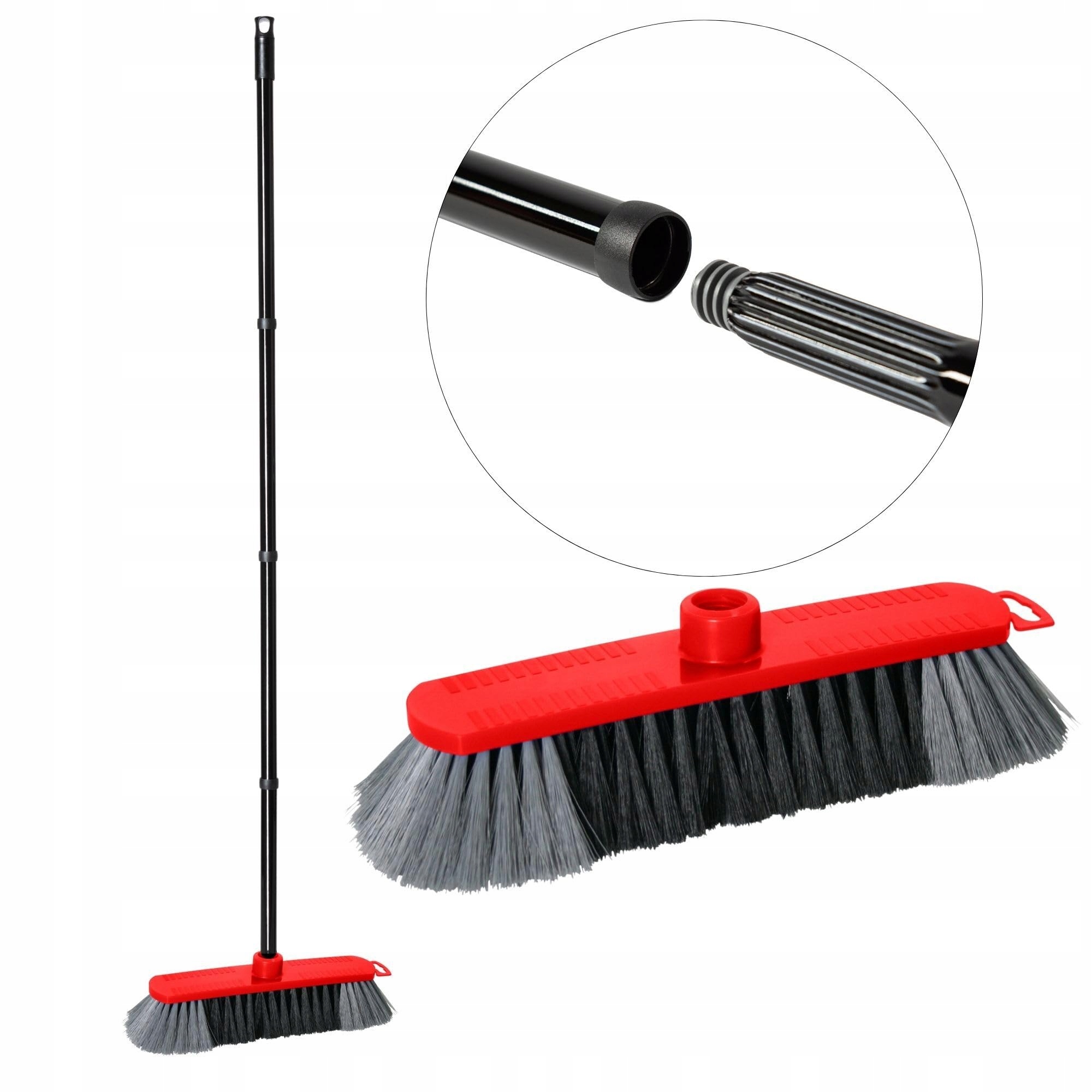 Levně Novaliv Plastové Pokojové koště 30cm Syntetické štětiny Červená
