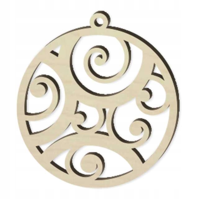 

zawieszka Na Choinkę drewno Bombka esy floresy