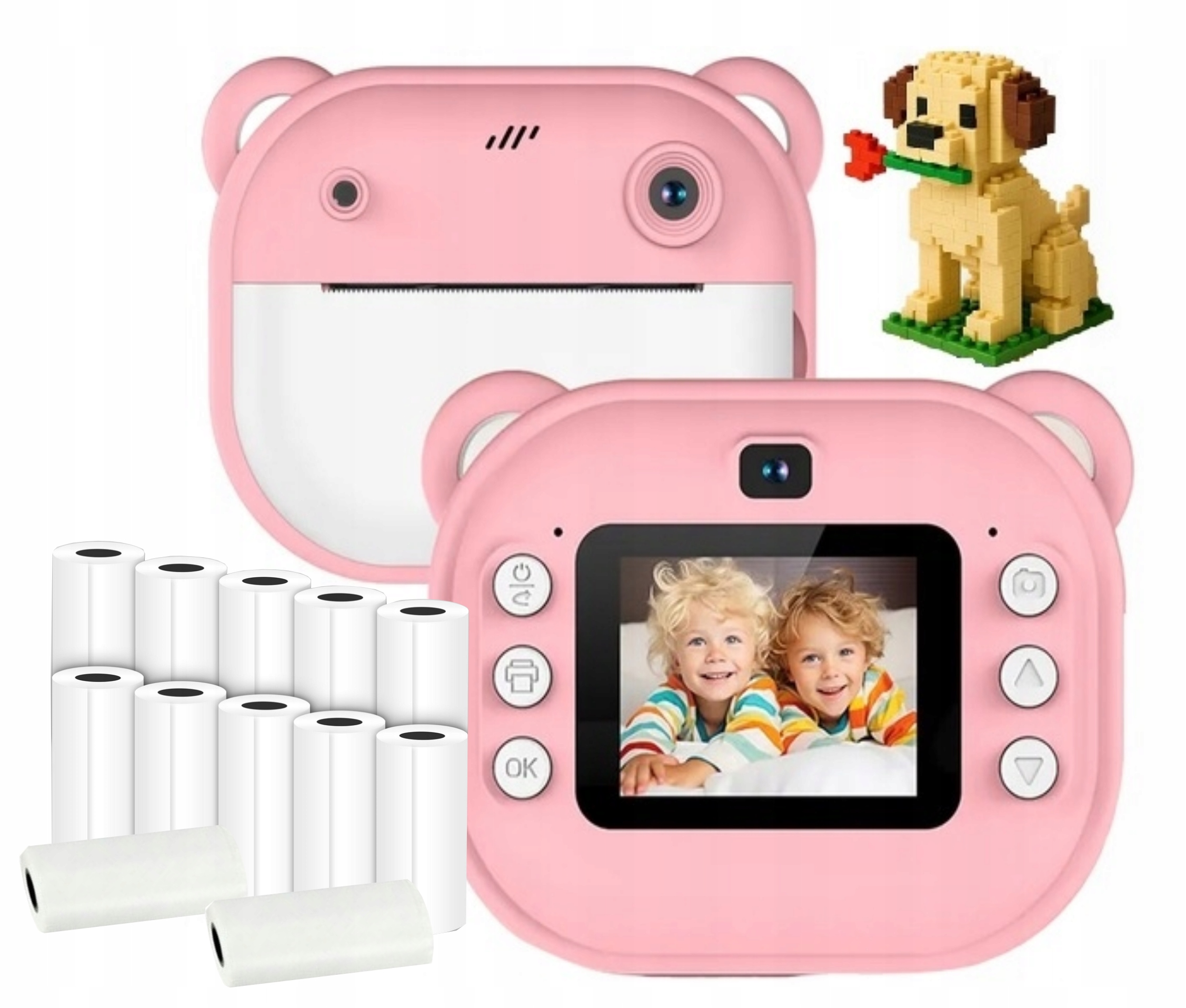 Mini Termální Tiskárna Instantní Fotoaparát Fotuś Tiskárna +dárek Růžová Y600