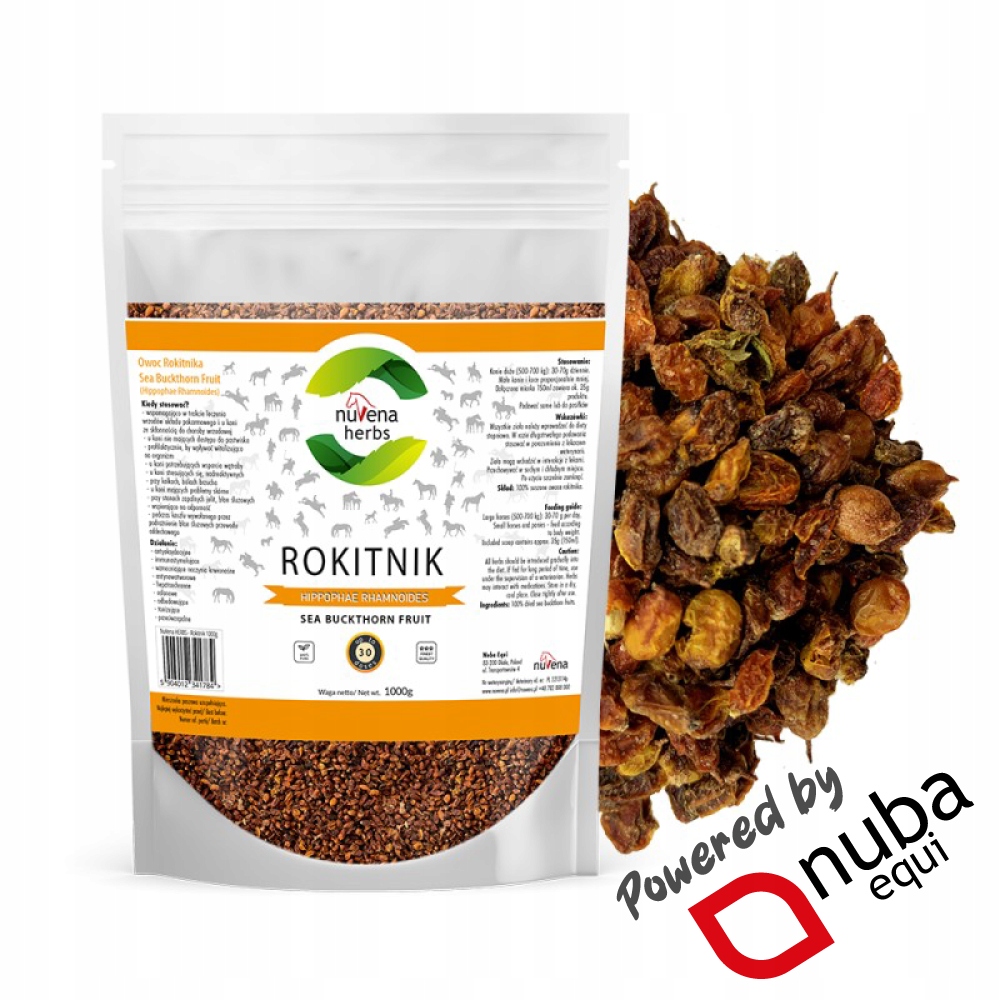 NuVena Herbs Rokitnik 1000g (1kg) (Nuba Equi)