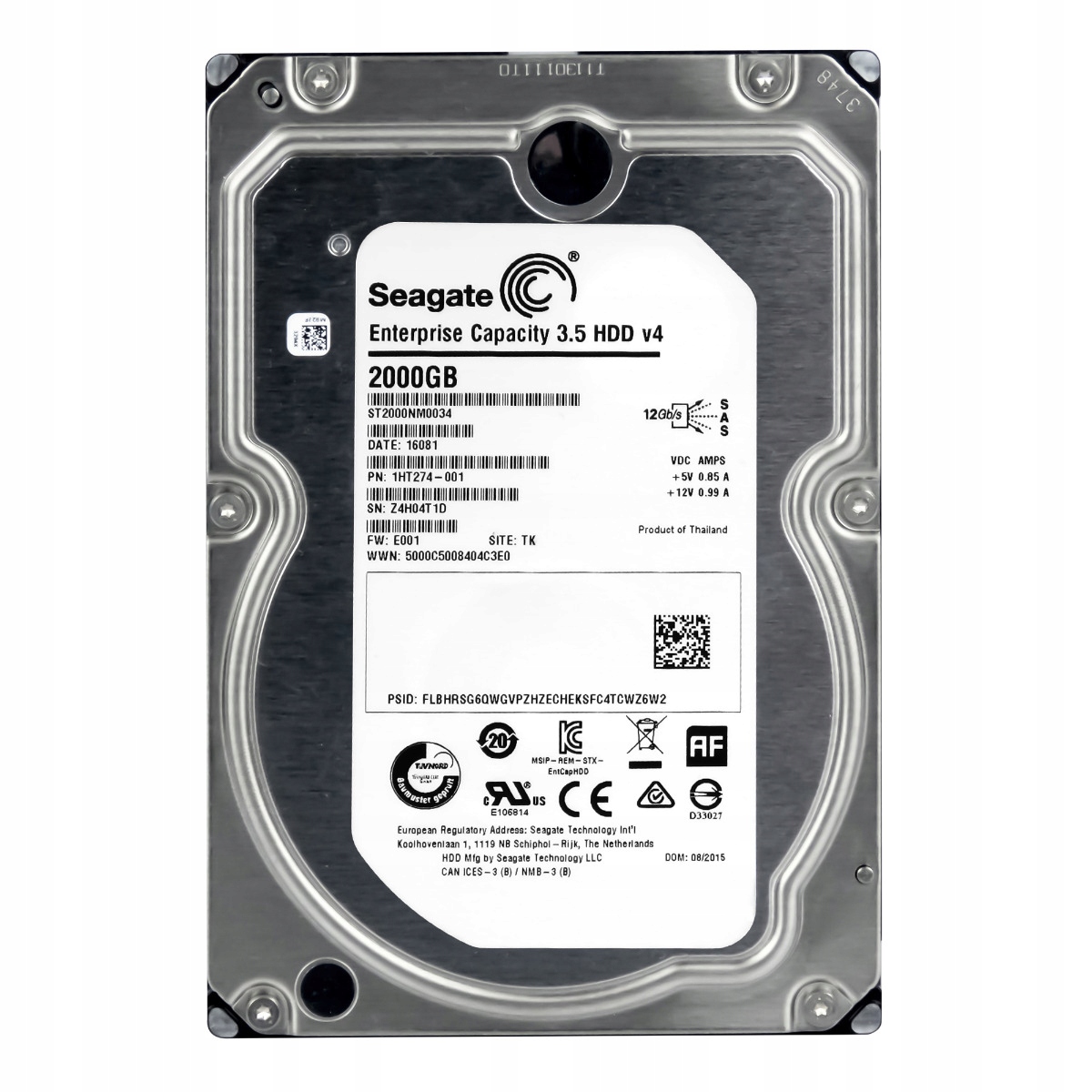 Seagate 2TB 7.2K 128MB SAS-3 3.5'' ST2000NM0034