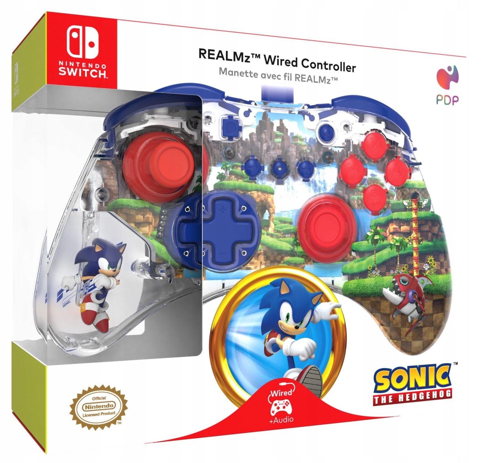 Pdp Switch Drátový ovladač REALMz Sonic Green Hill Zone