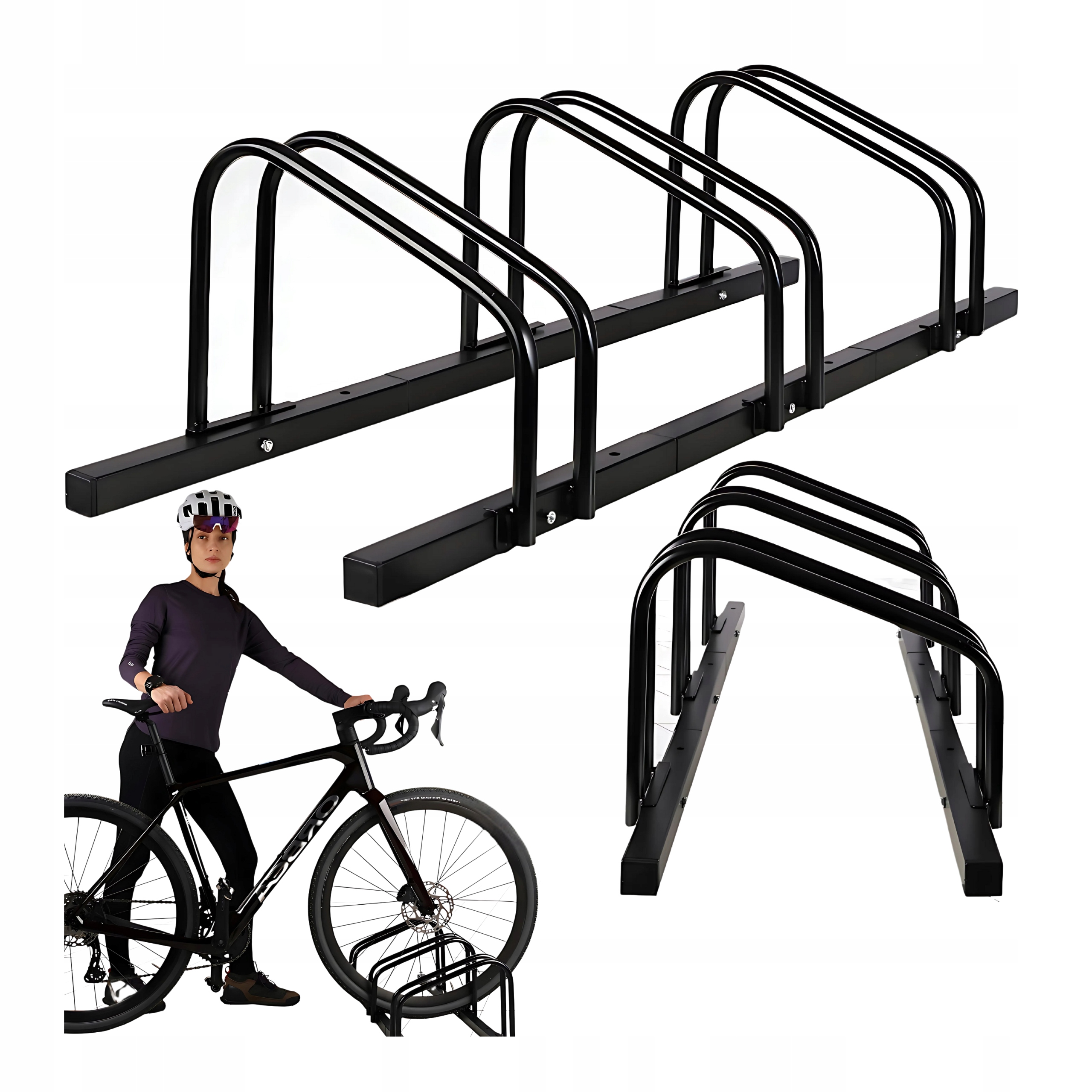 Stojan na kolo pro 3 jízdní kola Stanoviště Kolo Držák Ocelový Oboustranný Ocel