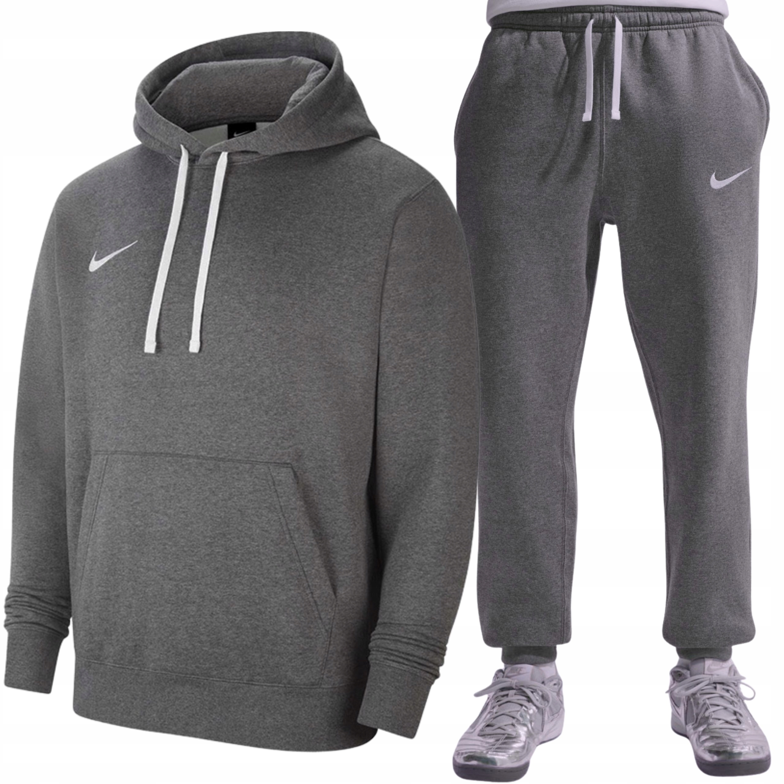 Nike Dres Komplet Męski Bluza Spodnie Dresy Szary r. S Nowa Kolekcja 2026