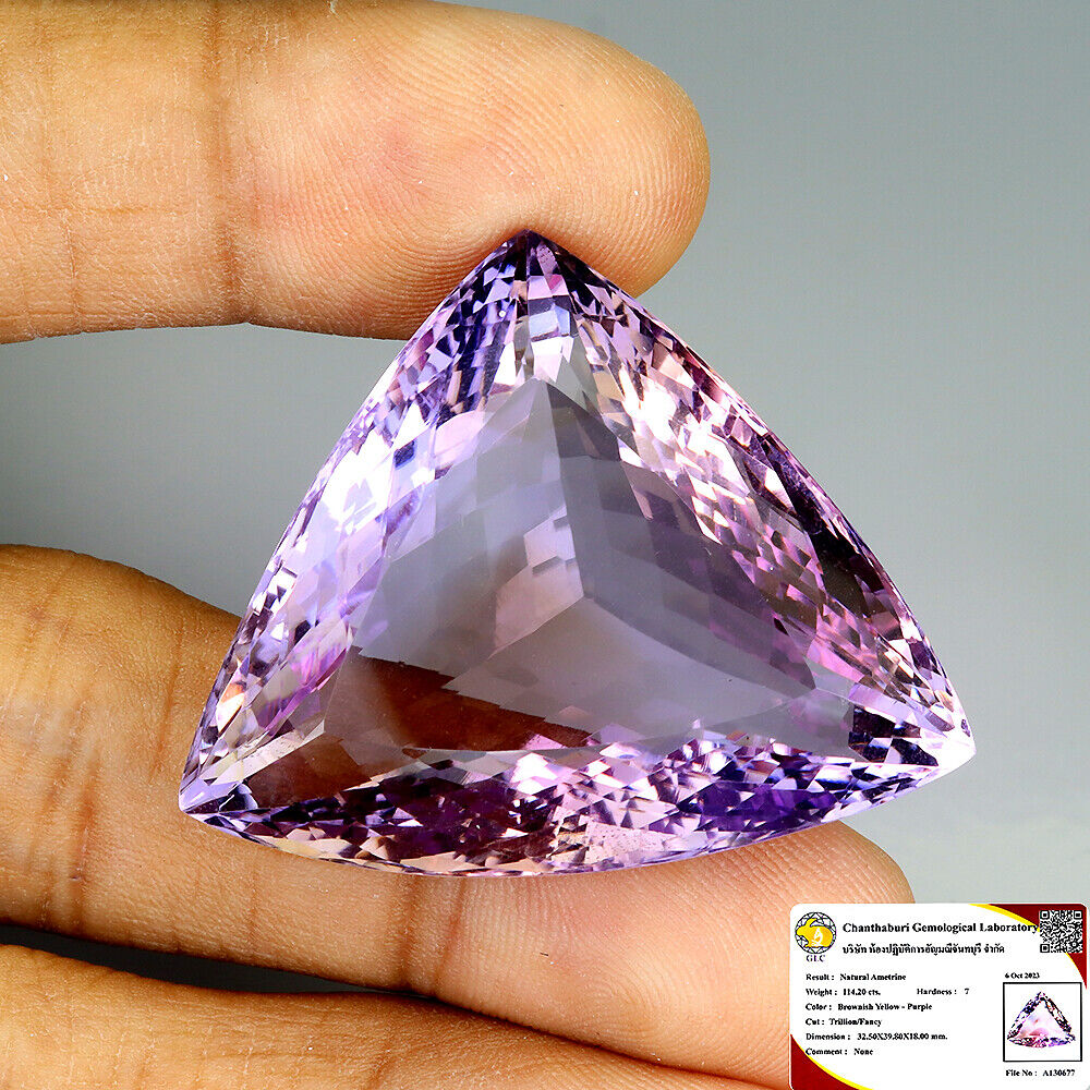 Přírodní kámen ametrin 114.2ct If obrovský