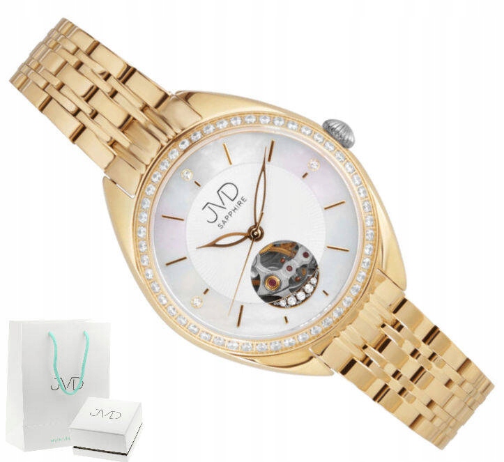 Dámské Automatické Elegantní Vodotěsné Hodinky Jvd JG1034.2 Open Heart