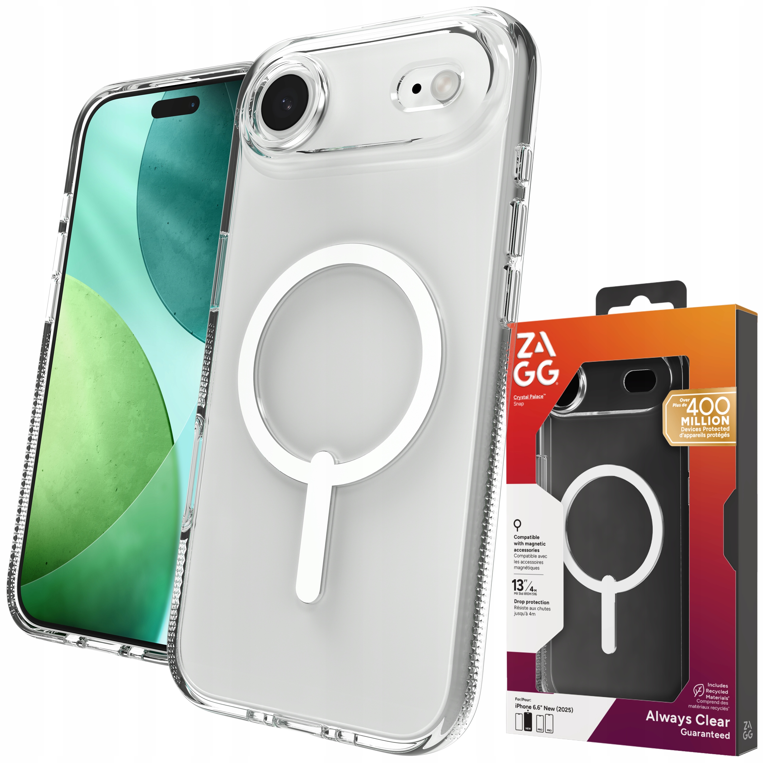 Zagg Crystal Palace Snap Case – Pouzdro s MagSafe pro iPhone Air Cover