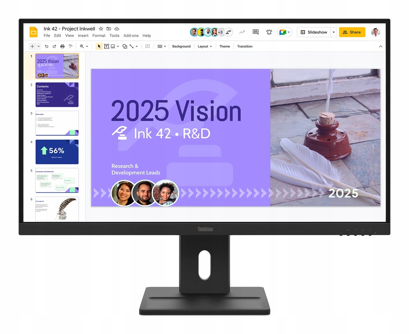 Monitor Lenovo ThinkVision E27Q 40 27" Hdmi Dp Černá