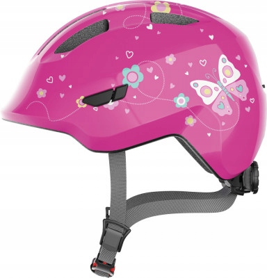 Kask rowerowy dziecięcy Abus Smiley 3.0 Pink Butterfly S 45-50cm