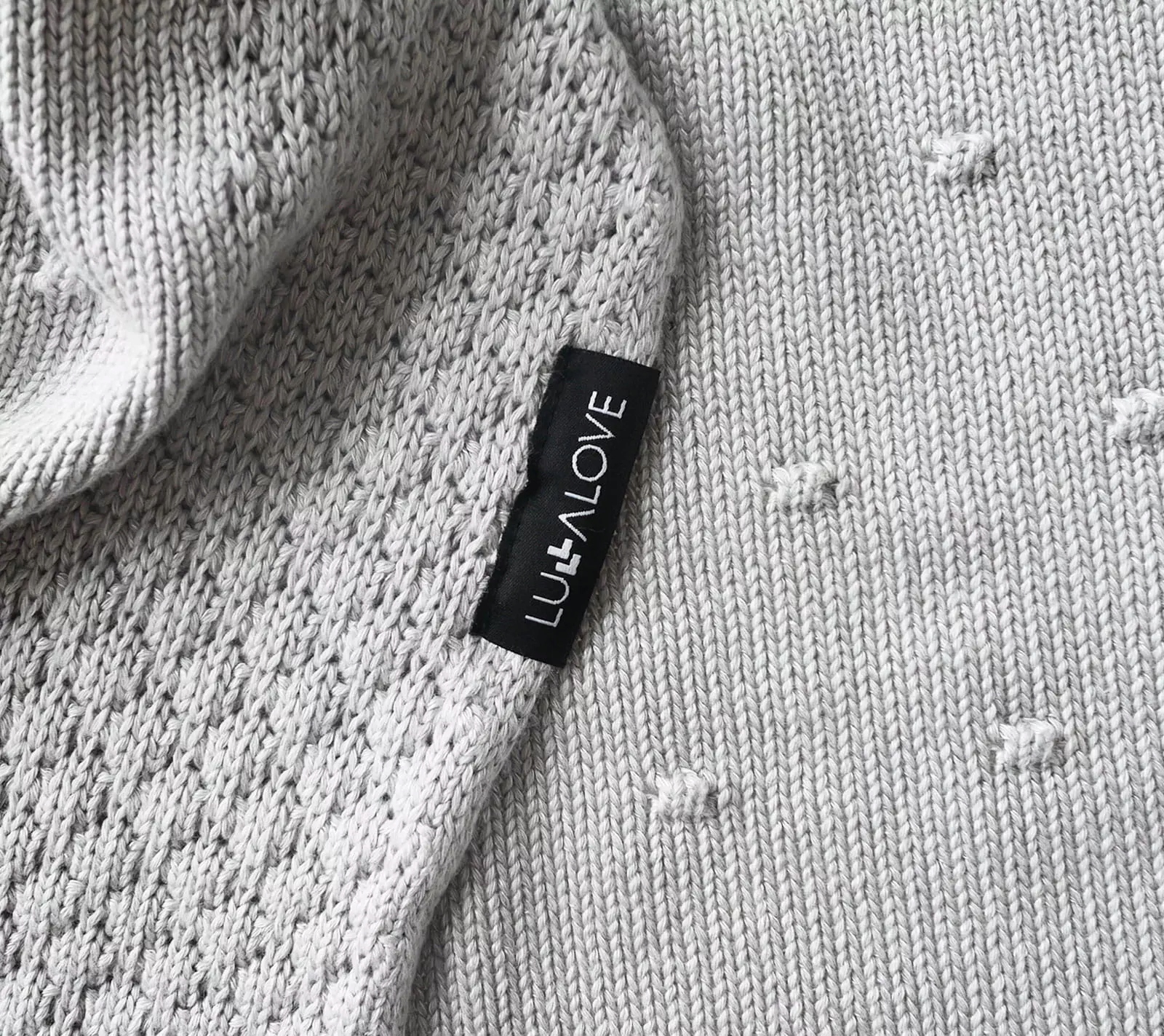 Bambusowy koc - popcorn szary 80x100 cm Lullalove Bohater brak