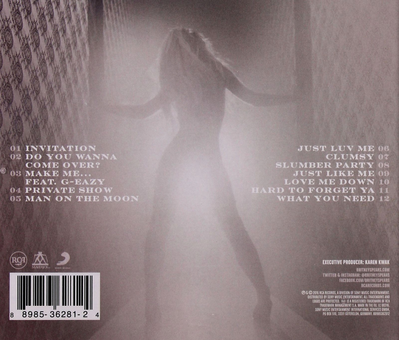 BRITNEY SPEARS: GLORY (CD) Gatunek pop