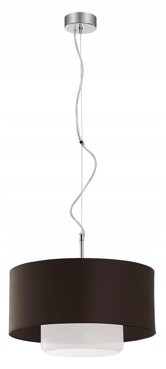 Závěsná lampa Aveo Hnědá Bílá Stínidlo Skleněné 1xE27 35 cm Stropní