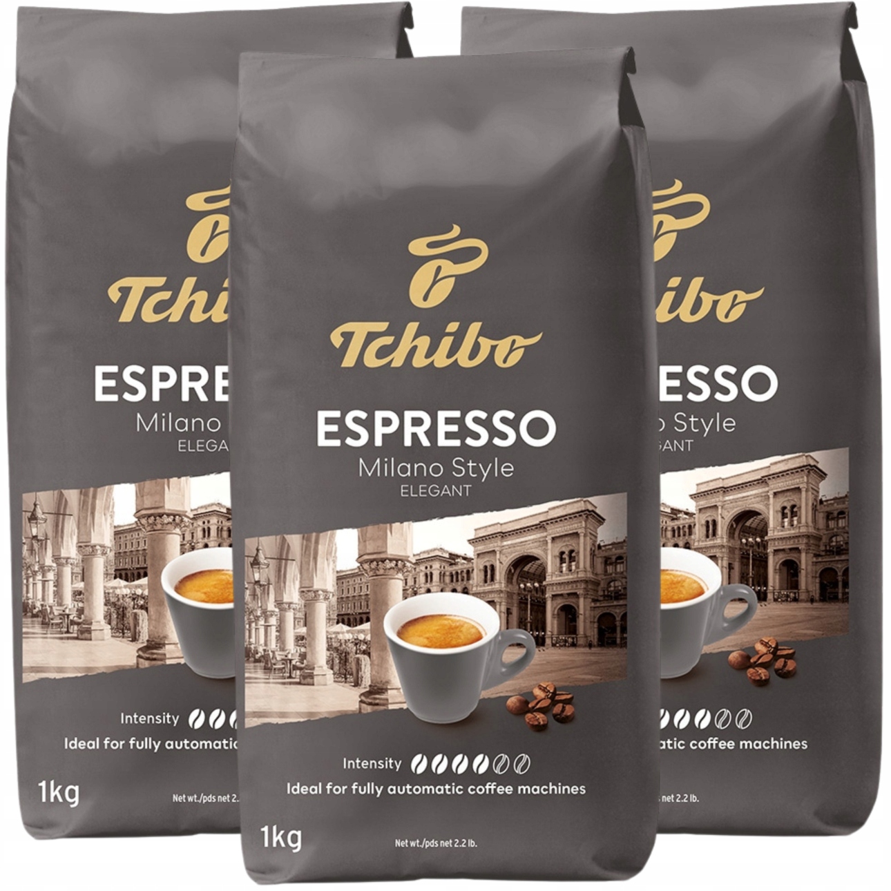 Levně Tchibo Milano 1 kg Káva Zrnková x3