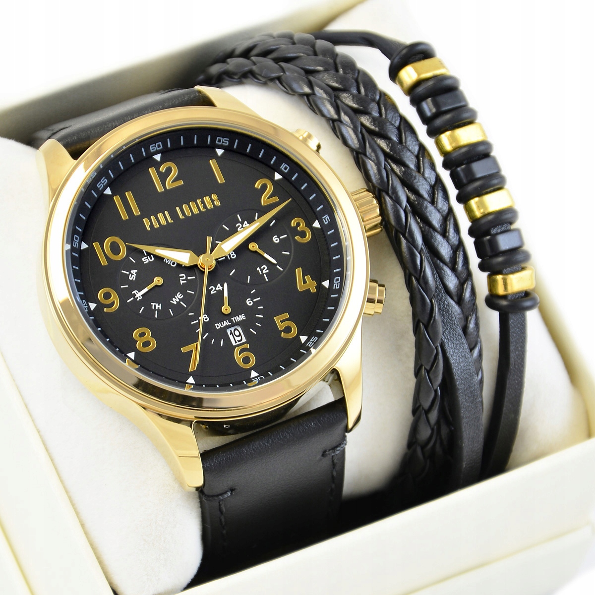 Sada pánských hodinek Paul Lorens Bayas s datumovkou Náramek Dárek