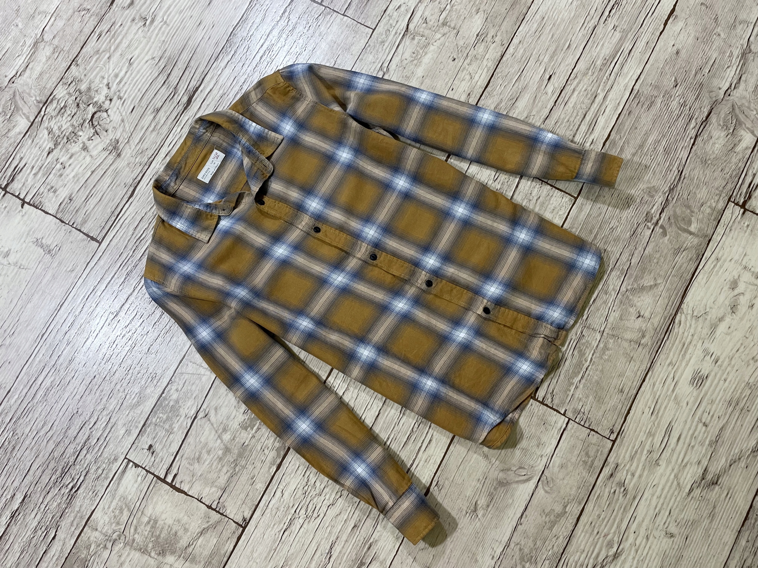 ZARA BOYS Koszula w KRATKĘ 11/12 LAT 152 cm Rękaw długi rękaw