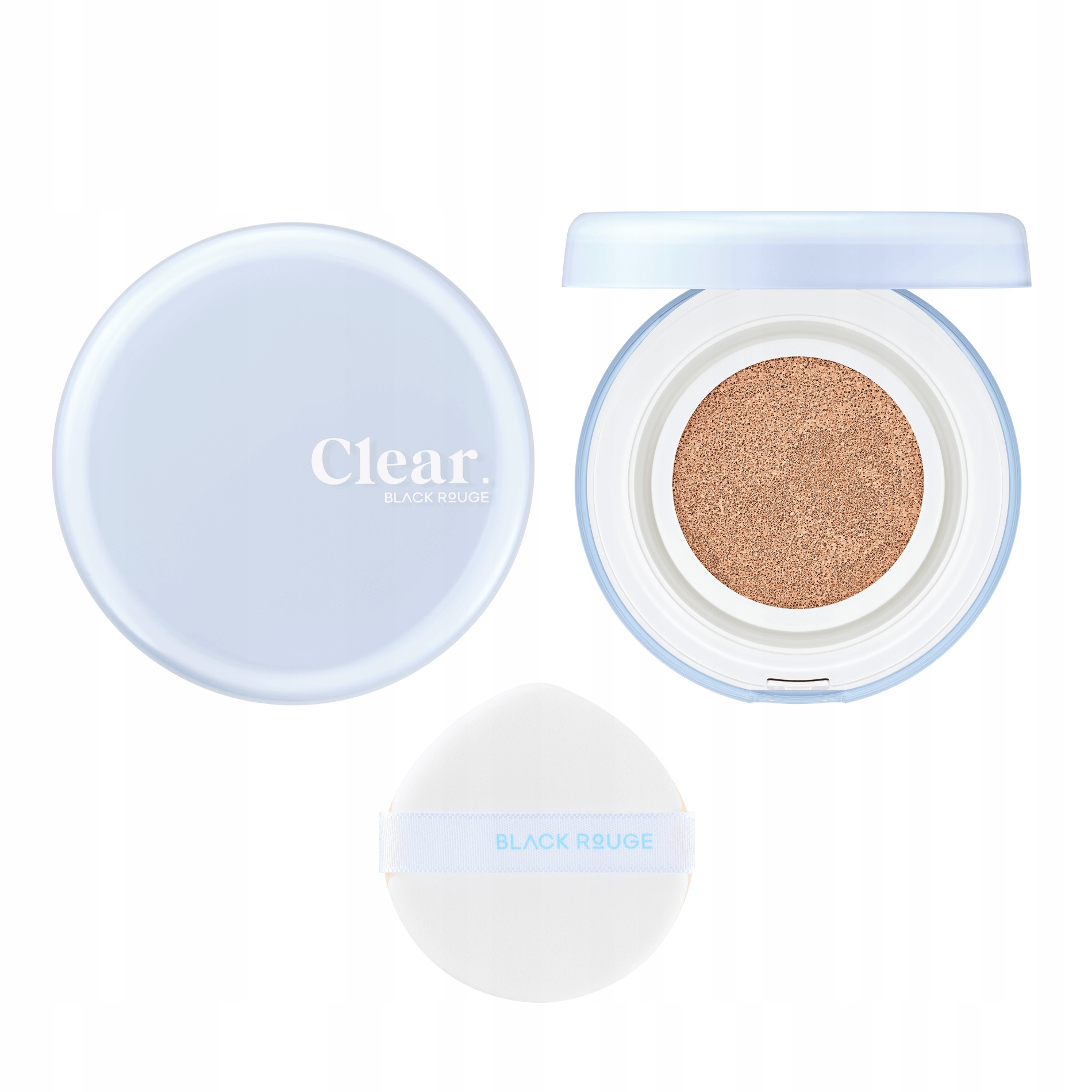 Black Rouge Thin Layer Clear Cushion podkład o lekkim kryciu Spf 50 Nuts
