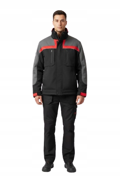 Mader Pánská Softshellová Bunda Černá S Šedými Vložkami S Jqd