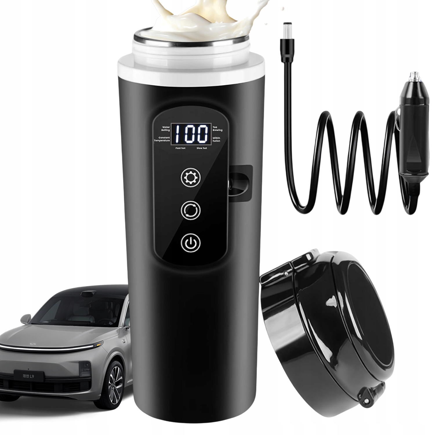 Termoska Na Topení 12V 24V Do Auta S Funkcí Ohřevu Vody A Mléka