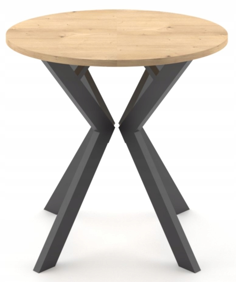 stůl kulatý rozkládací Nexus Ø80 cm do kuchyně obývacího pokoje dub artisan černý