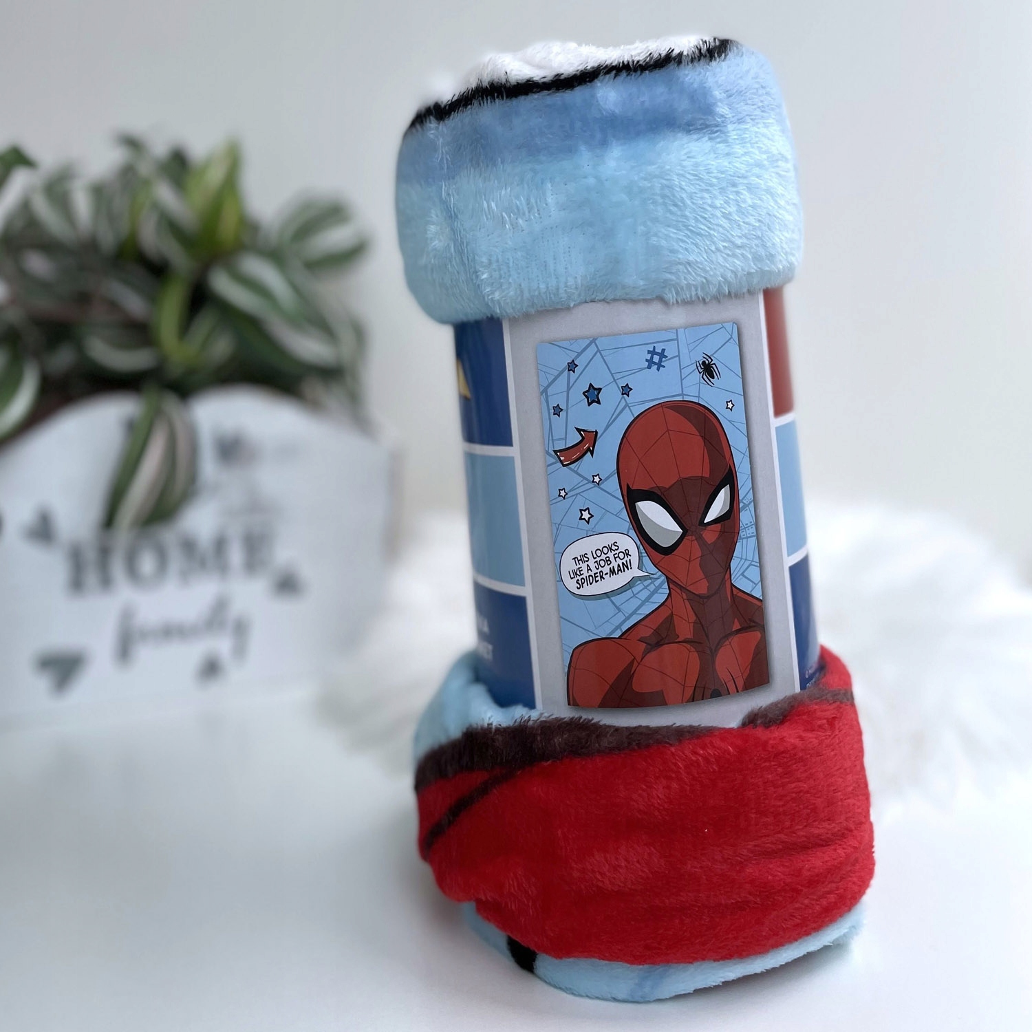 Koc flanelowy 100x150 Spiderman niebieski (coral) Marka Jerry Fabrics