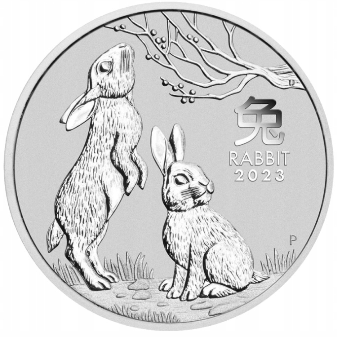 

1 oz, Lunar III Rok Królika, Srebrna moneta