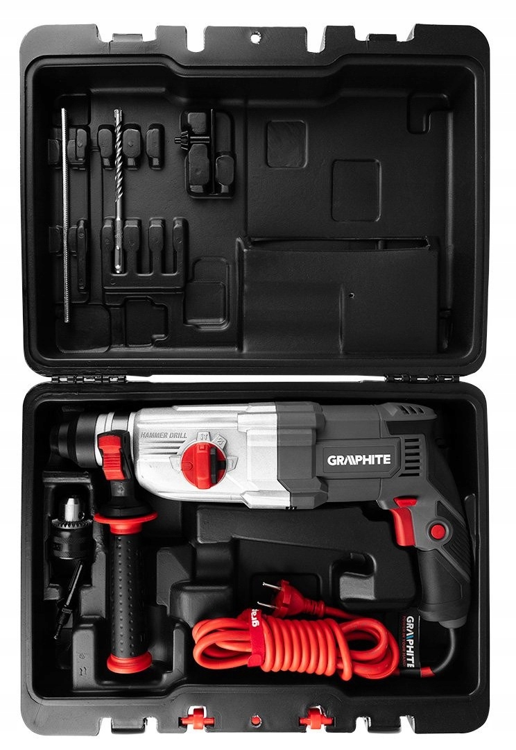 58G539 MŁOTOWIERTARKA SDS+ 900W, WALIZKA GRAPHITE Stan opakowania oryginalne