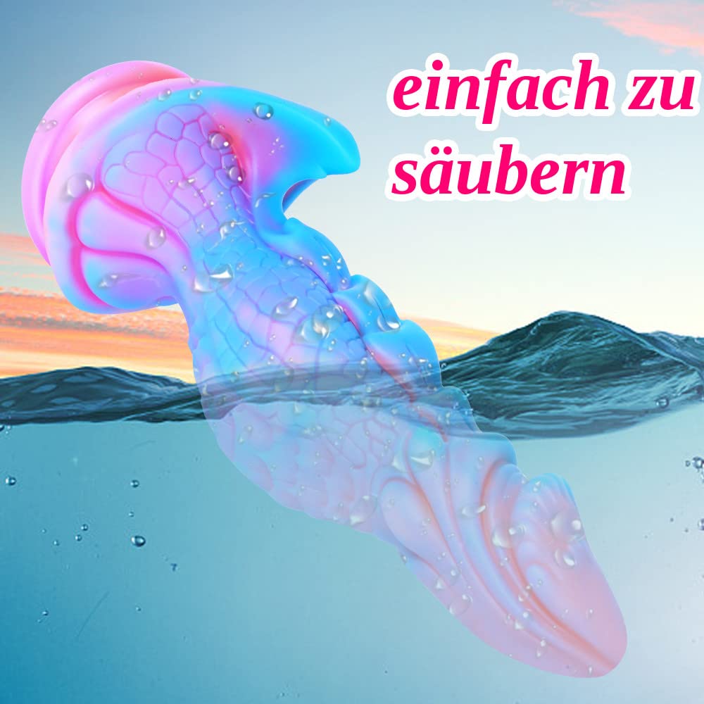 MONSTER Dildo Fantasy 25cm Silikon Smoczy XL Z Przyssawką Dla Dorosłych — miniatura 7