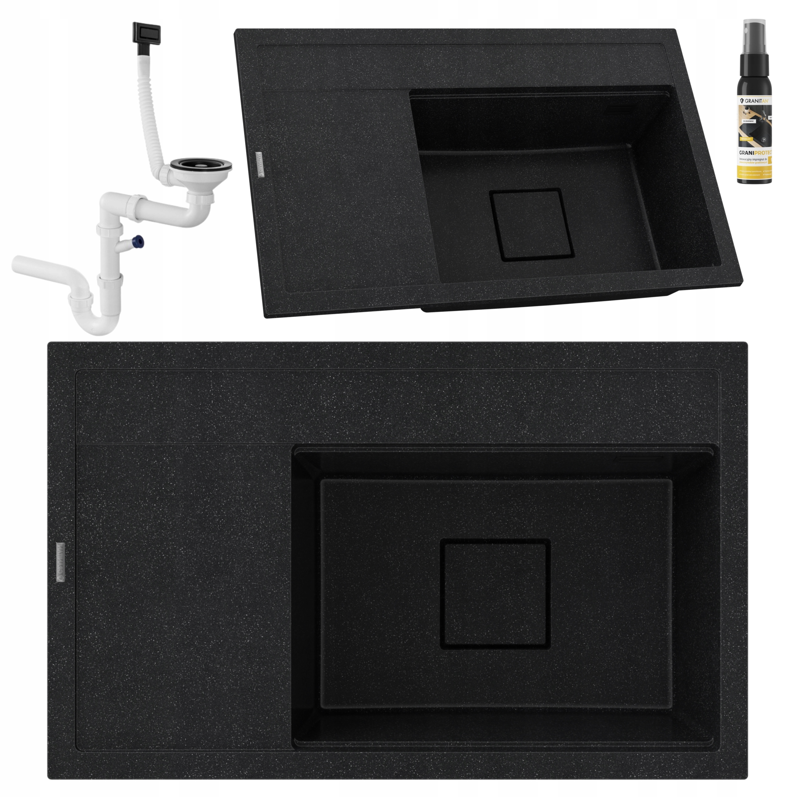 Drez čierny rendo škvrnitý komora pravá granitová moderná