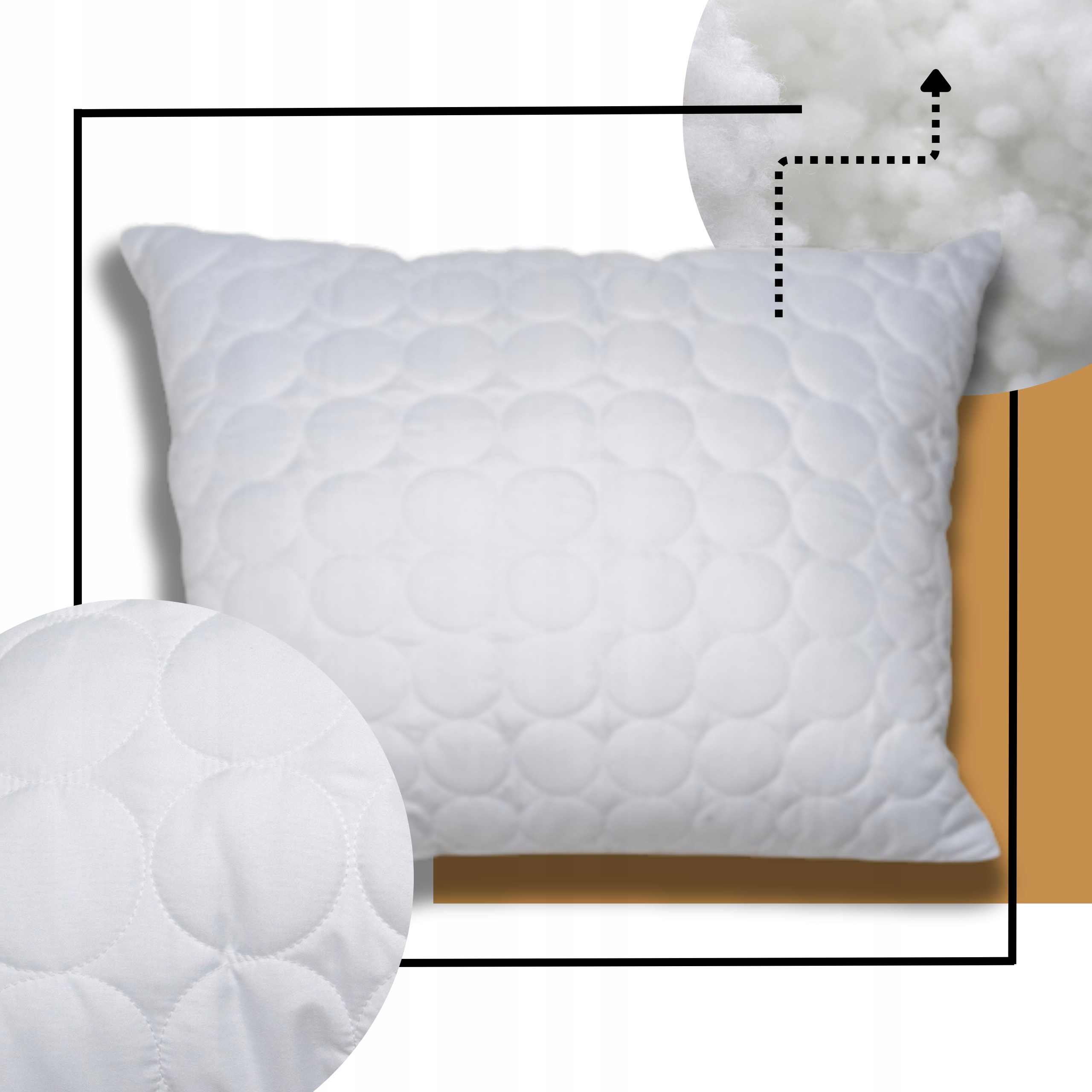 PODUSZKA 70x80 Antyalergiczna PIKOWANA GRUBA Zamek Całoroczna Biała Duża Marka inna