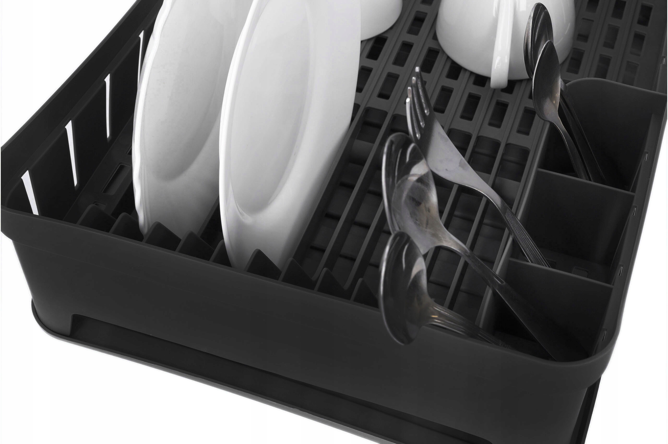 Suszarka do naczyń czarna stojąca loft ociekacz Kolor czarny