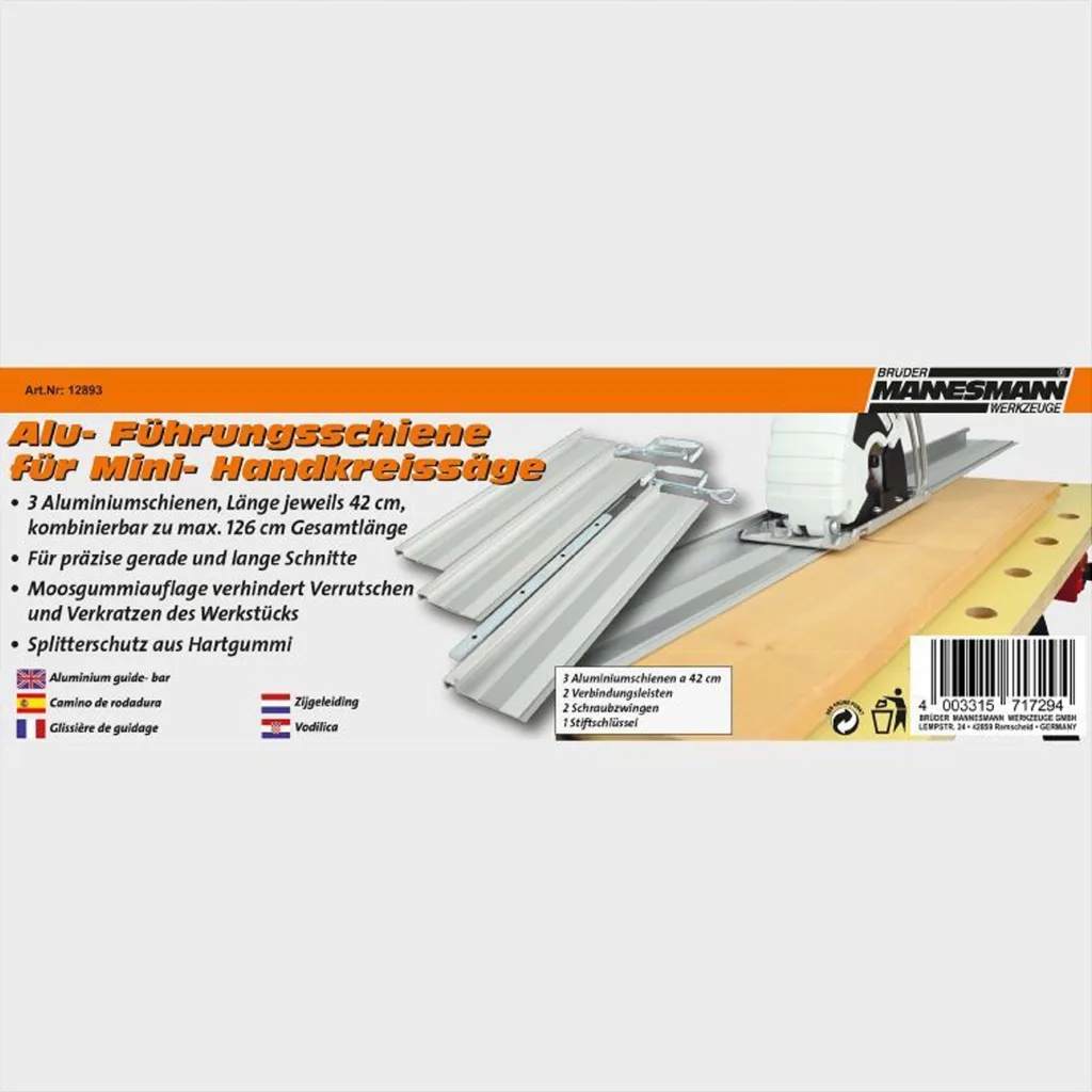 Brüder Mannesmann Prowadnice do piły tarczowej, 3 szt. Rodzaj prowadnica