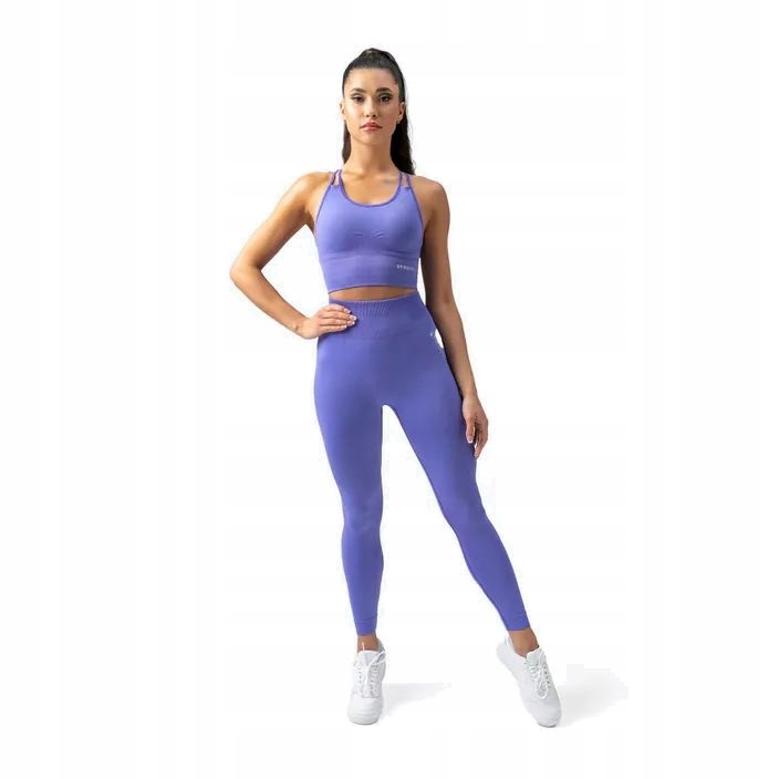 Legginsy bezszwowe Strong Point fioletowe Xs-s