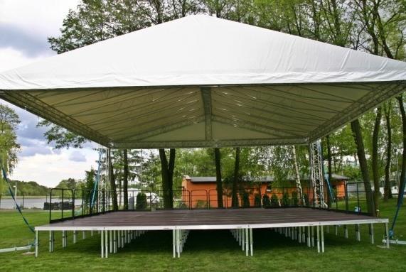 ZADASZENIE SCENY 4x3m + PLANDEKA + WCIĄGARKI, KOMPLETNE Model SP-ZAD43SDT